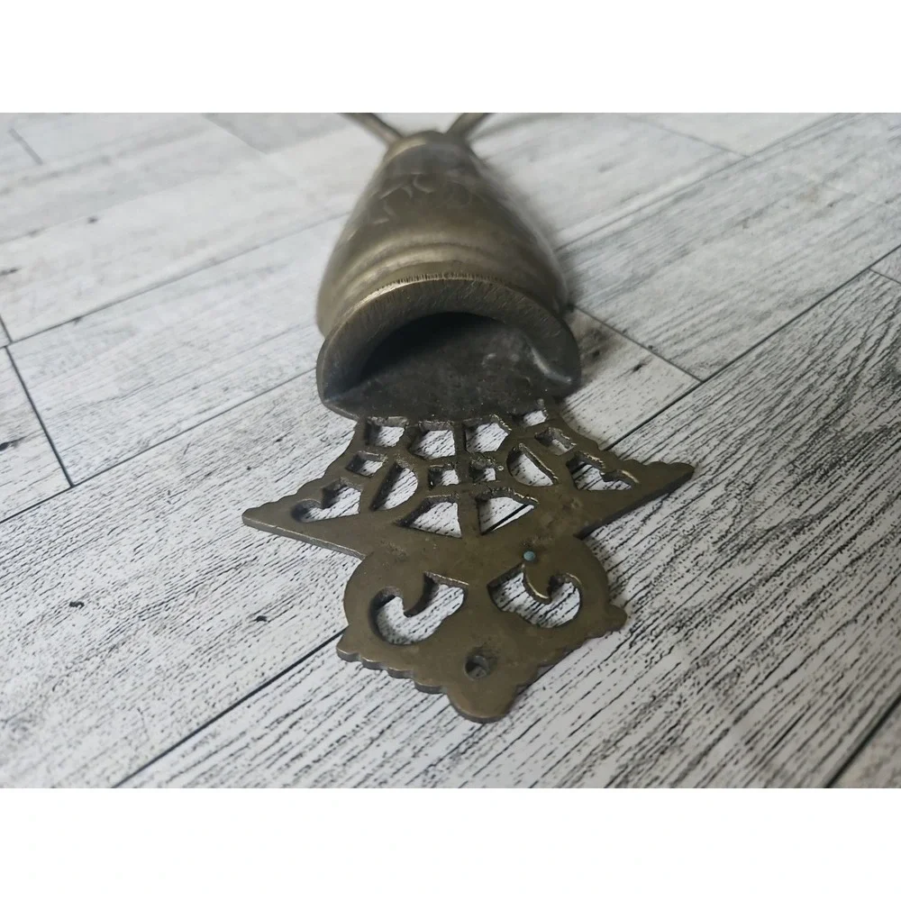 Decorative Brass Wall Hook Flower Pot Engraved Double Hook Home Decor